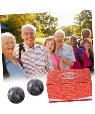 Minkissy 6-Piece Natural Jade Fitness & Rehabilitation Balls | Massage & Trigger Balls for Seniors | Baoding Health Balls for Elderly Wellness - Buy Online on GoSupps.com