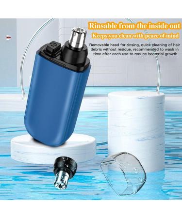 Portable Nose Hair Trimmer for Men - Rechargeable 360 Capture | Blue Color - Buy Online on GoSupps.com
