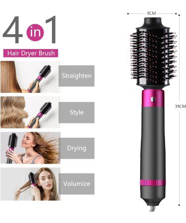 TANSHINE 3-in-1 Hair Dryer Brush & Volumizer - Hot Air Styling Brush for Salon-Quality Hair Straightening, Curling, and Volumizing - Grey - Buy Online on GoSupps.com
