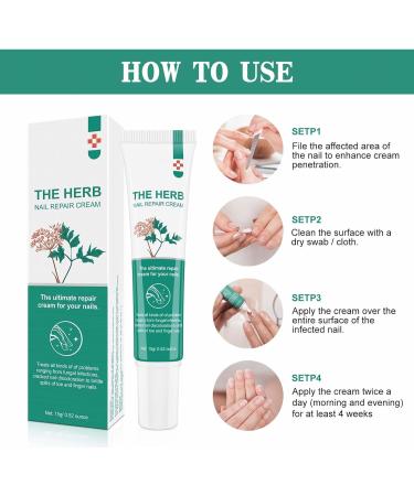 Nail Repair Cream Effective Fungal Nail Treatment for Toenails Fungus Nail Cream Nourishing For Restores Discolored & Damaged Strong Nail Fungus Treatment for Toenail Restores Healthy Appearance - Buy Online on GoSupps.com