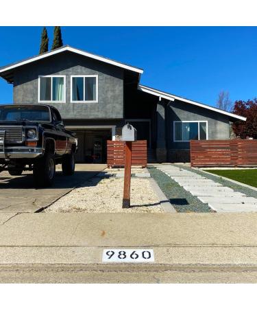 Curb Stencil Kit for Address Painting - 4 Tall Numbers - 14 Mil Mylar Plastic - Classic Font - Set of 2 - Buy Online on GoSupps.com