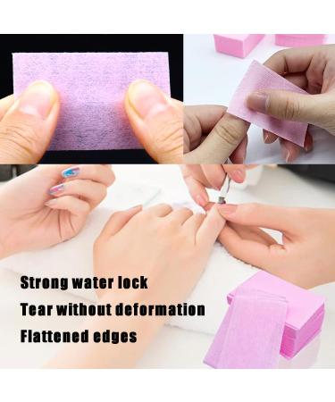 Tingdongwei 900 Pcs Lint-Free Nail Cotton Pads - Essential Nail Wipes for Manicure & Polish Remover - Pink - Buy Online on GoSupps.com