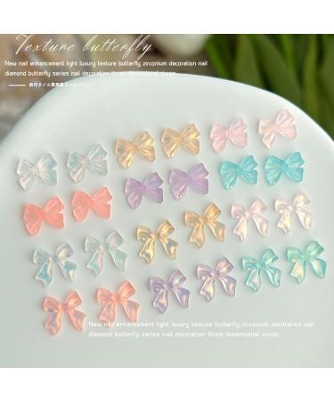 Simple Bowknot 3D Resin Ribbon Bows Manicures Accessories Supplies Resin Bows Decorations - Buy Online on GoSupps.com