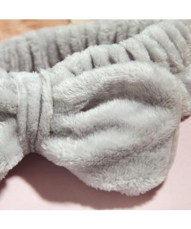 6 Pcs Spa Headband Wrist Washband Set | Prevent Spills | Towel Wristbands for Women and Girls | White+Gray - Buy Online on GoSupps.com