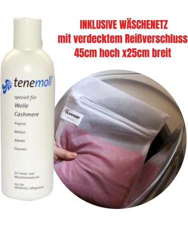 Concentrated liquid detergent for delicate Angora Mohair Cashmere wools TENEMOLL 250g with Olanmarp laundry net 1 piece (24 - Buy Online on GoSupps.com