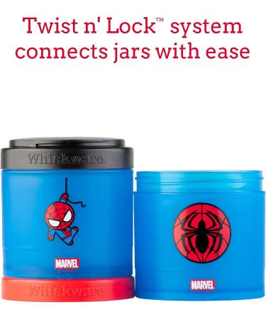 Whiskware Captain America Snack Cups for Kids | 3 Stackable Containers for School and Travel - Buy Online on GoSupps.com