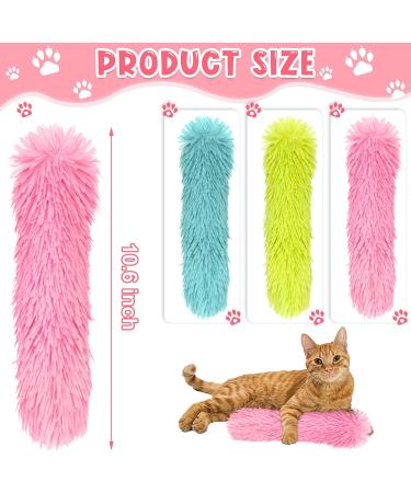 6 Pcs Catnip Interactive Kicker Toy Set - Plush Fabric Sticks for Chasing, Chewing, and Exercising - Catnip Filled Cat Toys for Puppy and Kitty - Grass Green, Blue, Pink - 10.6 Inch - Buy Online on GoSupps.com