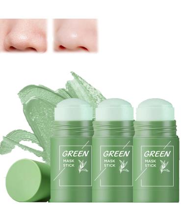 Juxek Green Tea Mask Stick Green Tea Deep Cleanse Mask Stick Blackhead Remover Poreless Deep Cleansing Mask Stick Green Tea Black Head Remover Stick Moisturizing Face Mask for All Skin Types (3)