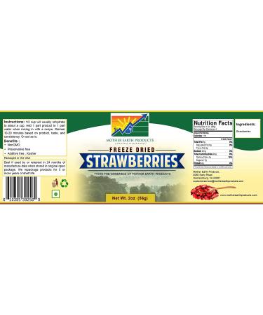 Mother Earth Freeze Dried Strawberries - 2 Oz (Pack of 1) - Buy Online on GoSupps.com