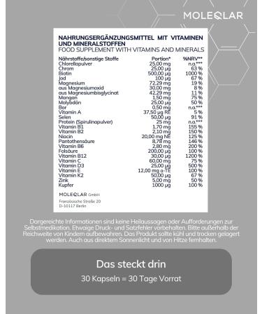  MoleQlar Essentials ONE 30 Softgels - Full Spectrum Vitamin and Mineral Complex in a Single Capsule Daily Basic Coverage of Micronutrient Needs - Buy Online on GoSupps.com