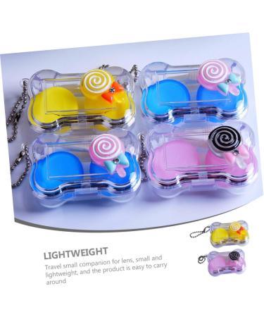 Travel-Friendly Combined Plastic Contact Lens Container Set - Cute Makeup Case for Outdoor Use | 2 Sets - Buy Online on GoSupps.com