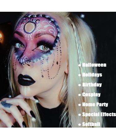 CCBeauty Professional Face Body Paint Oil Set | 24 Colors Adult Halloween Makeup Kit with 10 Blue Brushes - Buy Online on GoSupps.com