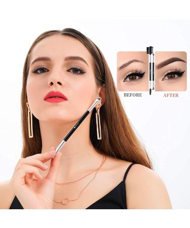 Shop Ducare Duo Eyebrow Brush Set - Professional Angled Brush & Spoolie for Perfect Eyebrows | Synthetic Bristle & Comb - International Shipping - Buy Online on GoSupps.com