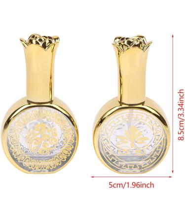 Yawdil 20ml Refillable Sample On Container Perfume Essential Gold Bottles Crystal Bottles Oil Glass Gold Electroplated Decorative Travel Empty Mini Carved Liquid Pressed Glass Bottle One Color RY0692 - Buy Online on GoSupps.com