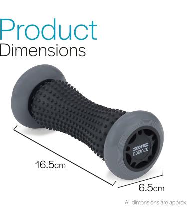 Core Balance Foot Massage Roller for Reflexology & Plantar Fasciitis - Black | International Shipping Available - Buy Online on GoSupps.com