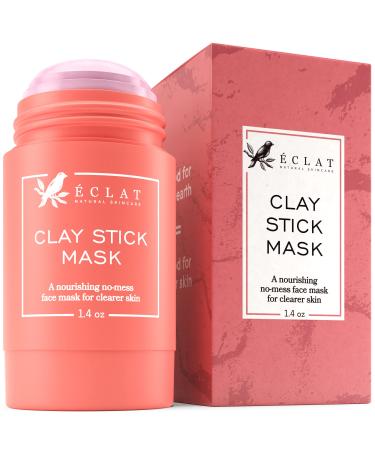 Nourishing Clay Stick Mask for Clearer  Brighter and Hydrated Skin - Unclog Pores and Removes Blackheads - With Detoxifying Kaolin Clay and Caffeine - 1.4 oz Clay Face Mask Stick