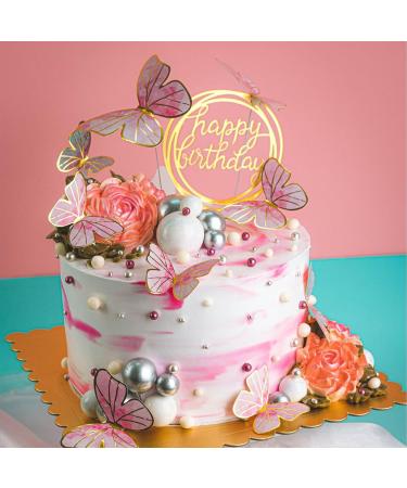 Rapidbok 50 Pieces Edible Butterflies - Rice Paper Cake Decorations for Weddings Birthdays & Parties | Butterfly Cupcake Toppers - Buy Online on GoSupps.com