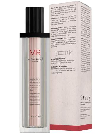 Codeage Maison Rouge Brightening Face Cream Glutathione Cream Collagen Peptides Vitamin E CoQ10 Radiance & Antioxidant Complex Refillable Paraben- Free All Skin Types 1.7 fl oz Face Cream - 1.7 fl oz - Buy Online on GoSupps.com