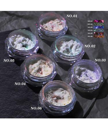 Yiifunglong Fun Nail Art Design Stickers & Aurora Effect Glitter Powder - Colorful Mirror Neon Dust for Stunning Nail Decor | International Shipping - Buy Online on GoSupps.com