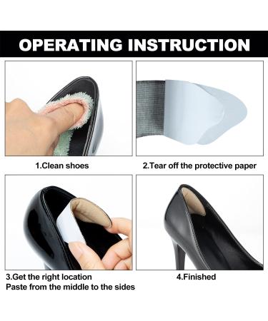 12 Pcs Premium Heel Inserts for Women & Men - Self-Adhesive Heel Protectors for Shoes Too Big - Heel Grips Liners for Relief of Heel Pain - Black & White - Buy Online on GoSupps.com