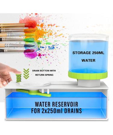 Paint Brush Cleaner Rinse Cup - Water Recycling Brush Rinser for Acrylic, Watercolor & Water-Based Paints - Green - Buy Online on GoSupps.com