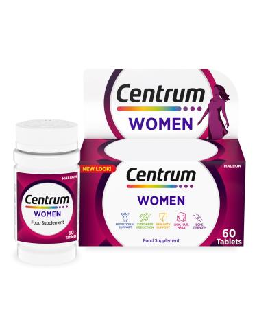 Centrum Women Multivitamin & Mineral Tablets 24 essential nutrients including Vitamin D Complete Multivitamin Tablets 60 Count (Pack of 1) (Packaging may vary) - Buy Online on GoSupps.com
