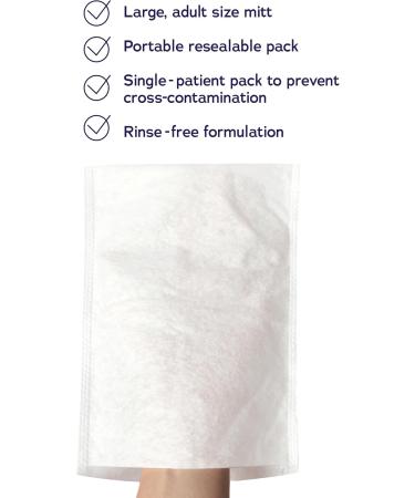DYMACARE Incontinence Care Wash Mitt - 6-Pack Skin Care & Protection Solution for Easy Cleaning - Buy Online on GoSupps.com
