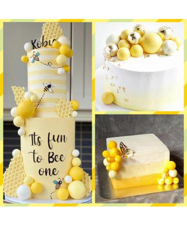 Buy Astaron 32-Piece Tortendeko Balls Cake Topper - Mini Balloons & Rabbit for Weddings Baby & Birthday Parties (Yellow & Gold) - Buy Online on GoSupps.com
