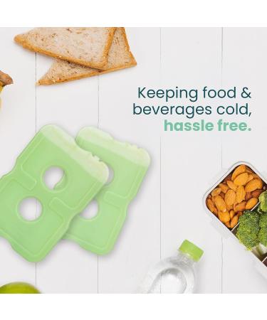 Healthy Packers Slim Long-Lasting Ice Packs - Green Gel Ice Packs for Coolers or Lunch Box (8-Pack) - Buy Online on GoSupps.com