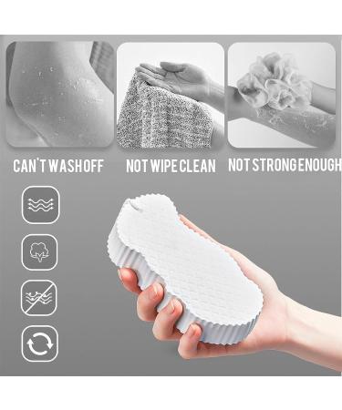 MLSMILE Homezo Exfoliating Sponge - Super Soft Magic Bath Sponge for Shower Exfoliation - Dead Skin Remover for Women and Men - Grey - Buy Online on GoSupps.com