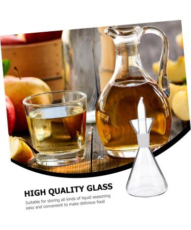 Zerodeko 3 Pcs Glass Oiler Soy Sauce Bottle Vinegar Pourer Oil Condiment Container Coffee Container Glass Syrup Pot Oil Decanter Clear Container Cooking With Cover Silica Gel Salad Dressing 21.5x8cmx3pcs Transparent Colorx3pcs - Buy Online on GoSupps.com