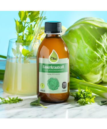 Olini Fermentation: 500ml White Cabbage Juice - Natural Probiotic Drink 100% Fresh Not Pasteurized Rich in Vitamin C No Preservatives - Buy Online on GoSupps.com