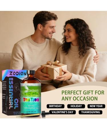 Cherry Essential Oil 4 Fl Oz and Tea Tree Essential Oil 4 Fl Oz - ZODION Cherry & Tea Tree Oil for Diffuser Aromatherapy Home Fragrance Skin & Hair Care DIY Candle & Soap Making Yoga - Buy Online on GoSupps.com