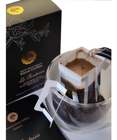 La Fantaisie by Volcano King Coffee: 100% Top Grade Kona Dark Roast Pour Over Drip Coffee 5 Pack from Hawaii - Buy Online on GoSupps.com