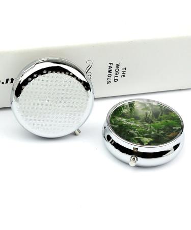 Travel Pill Box - 3 Compartment Tropical Rainforest Organizer | Portable Pill Case for Handbag & Pocket - Buy Online on GoSupps.com