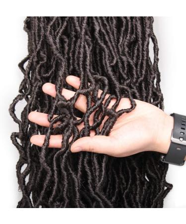 Xtrend 24 Inch 2 Packs Dark Brown Nu Faux Locs Crochet Hair | Pre-looped Gypsy Locs Braids Extension - 18 Strands 4# 24 Inch - Buy Online on GoSupps.com