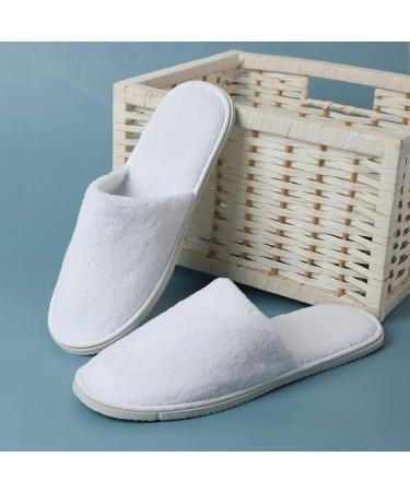 ROYGBBP 10 Pairs Luxury Velvet Spa Slippers | Non Slip Guests Flip Flop for Travel, Home, Hotel, Nail Salon | Fits US Men Size 11 & US Women Size 12 - Buy Online on GoSupps.com