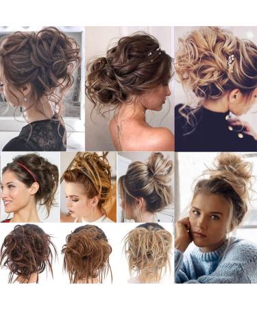 Tousled Updo Messy Bun Hair Extension Hair Piece Ponytail Updo Extensions Hairpiece Synthetic Hair Extensions Scrunchies Hair Accessories Bleach Blonde - Buy Online on GoSupps.com