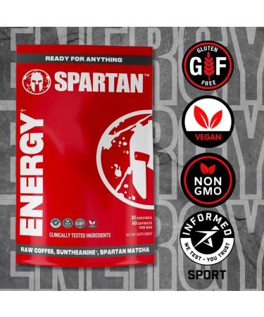 Shop Spartan Energy Capsules - Natural Long-Lasting Energy with Caffeine & Matcha | 60 Count - Buy Online on GoSupps.com