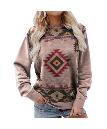 Sweatshirt for Women 2022 Simple Crewneck Tops Loose Fit Blouses Soft Long Sleeve Pullover Cute Print T Shirts Medium 07#coffee Sweatshirt