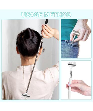 Willight Stainless Steel Telescopic Back Scratchers - 2 Pack Portable Black & White | Perfect Gift for Men Women & Mother's Day - Buy Online on GoSupps.com