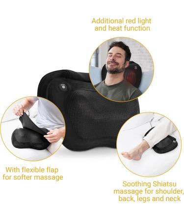 Medisana MC 850 Shiatsu Massage Cushion - Heat 2 Speed Levels & Flexible Padding for Neck Shoulder Back & Legs - Ideal for Relaxation & Pain Relief - Buy Online on GoSupps.com