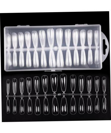 1 Set Transparent Nail False Nails Artificial Fingernails Coffin Nails Tips Press on Nails Fake Art Nails False Nails Tips Coffin Natural False Nails Tips French Nail Tips Manicure - Buy Online on GoSupps.com