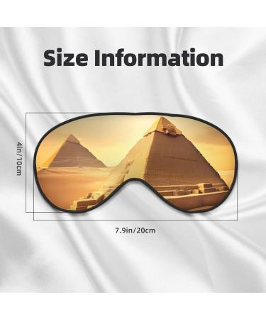 Egyptian Pyramid Desert Print Soft Eye Mask | Sleep Mask for Men & Women | Perfect Travel Accessory - Buy Online on GoSupps.com
