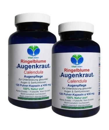 Viewing & eye care - eye herb ring flower lutein & zeaxanthin vital complex + retina maculaPigments - 240 (2x120) capsules - pure nature - without additives.26960-2 120 pieces (2 pack)