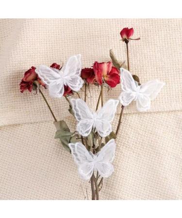 White Butterfly Hair Clip Set - 20 Pcs Wedding & Halloween Hair Accessories - Buy Online on GoSupps.com