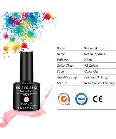 Color Changing Gel Nail Polish Gift Set - Senvenski Thermal Chameleon, Glitter Soak Off Manicure Kit - Buy Online on GoSupps.com