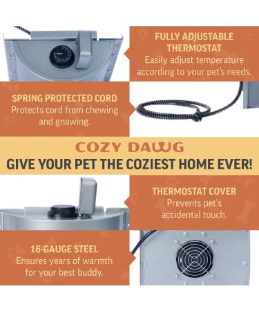 CozyDawg Dog House Heater: Outdoor Pet Heater for Efficient and Cozy Heating | DIY Installation, Thermostat Controlled, Anti Chew Cord - Buy Online on GoSupps.com
