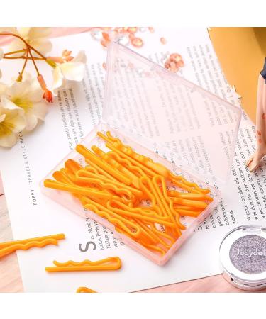 48 Metal-Free Bobby Pins with Sturdy Wave Design in Brown - Hair Grip Pins for Women & Girls | Includes Storage Box - Buy Online on GoSupps.com