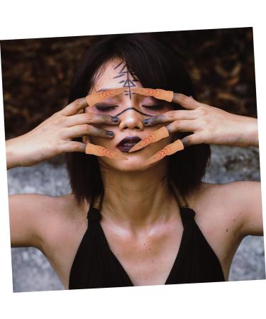 DIKACA False Witch Fingers Halloween Props Finger Nail Covers Cosplay 5pcs False Nail Set Manicure Skeleton Plastic Halloween Finger Lights Halloween Finger Tips As Shown 1 9.5x2.5cm - Buy Online on GoSupps.com